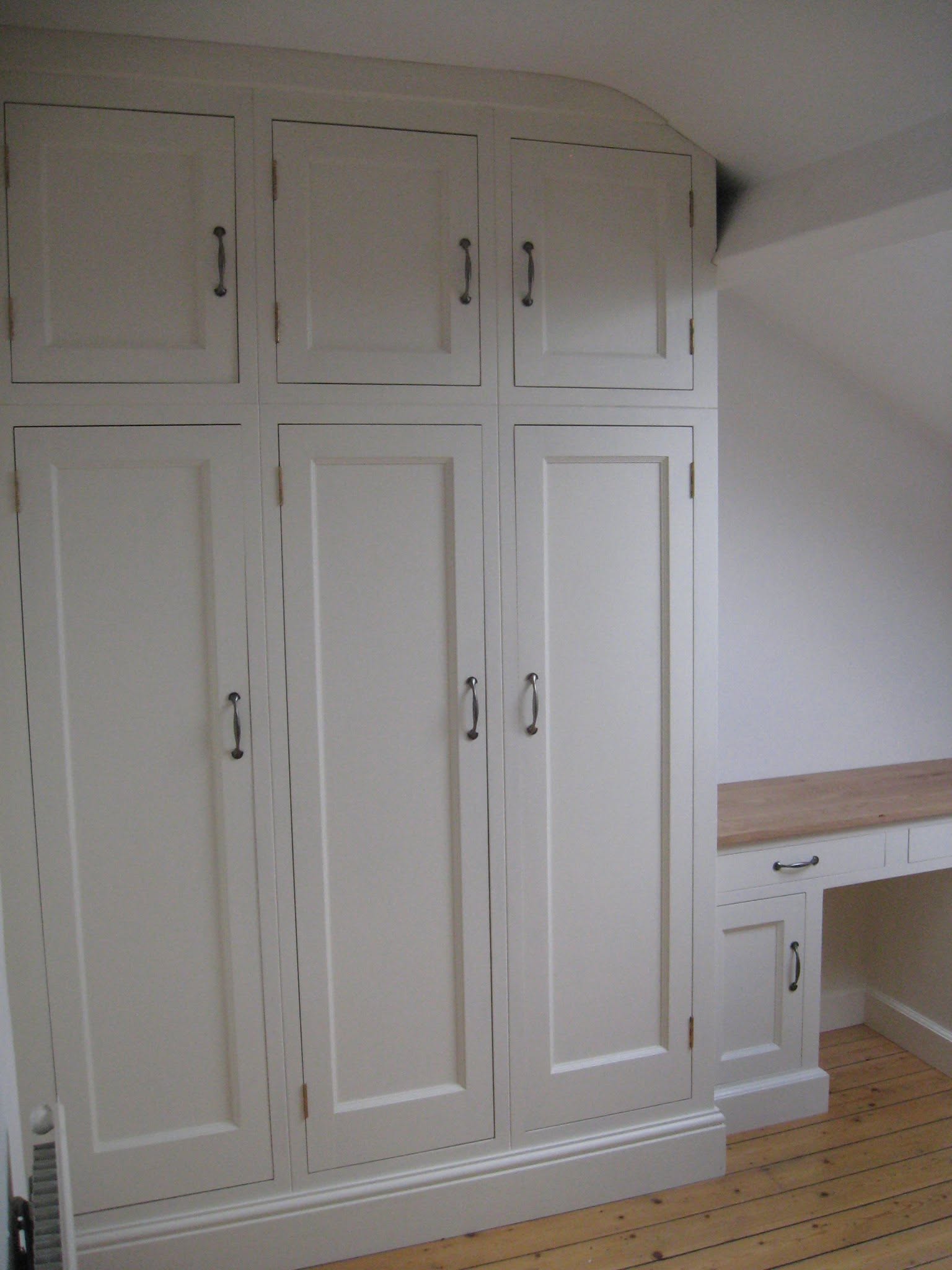 Fitted painted wardrobes